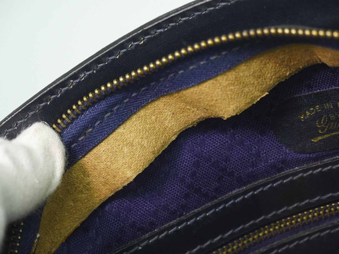 Gucci Micro GG supreme handbag Canvas, NAVY, CANVAS, Handbag