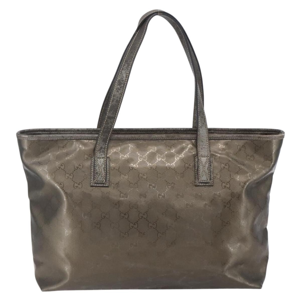 Gucci Plus Tote GG Imprime, SILVER, PVC, Tote bag