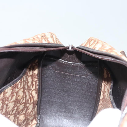 Christian Dior Vintage CD Trotter Handbag Canvas, BROWN, CANVAS, Handbag