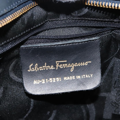 Salvatore Ferragamo Vala Handbag Canvas, NAVY, CANVAS, Handbag