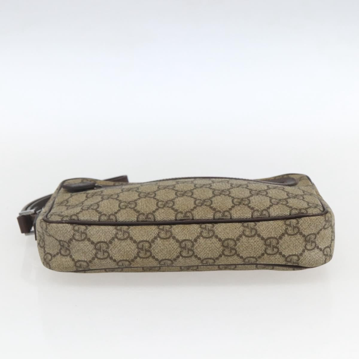 Gucci Wristlet Clutch GG Coated Canvas, BEIGE, CANVAS, Clutche & pouche
