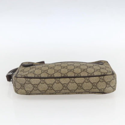 Gucci Wristlet Clutch GG Coated Canvas, BEIGE, CANVAS, Clutche & pouche