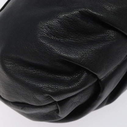 Salvatore Ferragamo Gancini handbag Leather, BLACK, LEATHER, Handbag