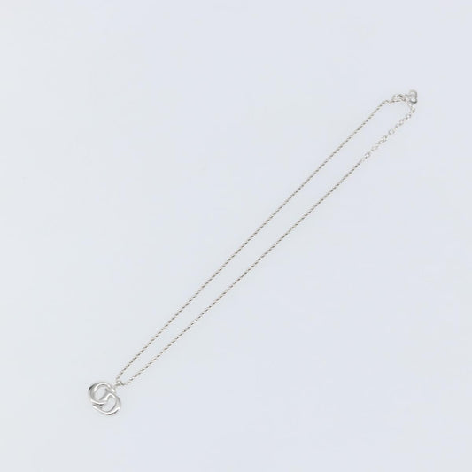 Christian Dior CD Logo necklace Metal, SILVER, METAL, Necklace