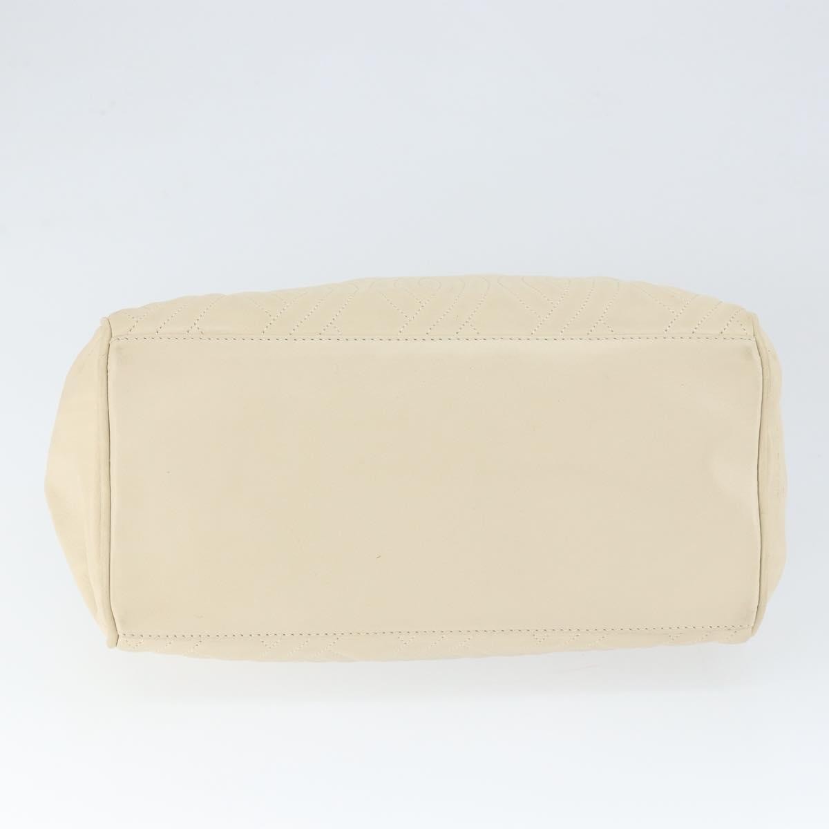 Fendi Wave Stitch Handbag Leather, BEIGE, LEATHER, Handbag