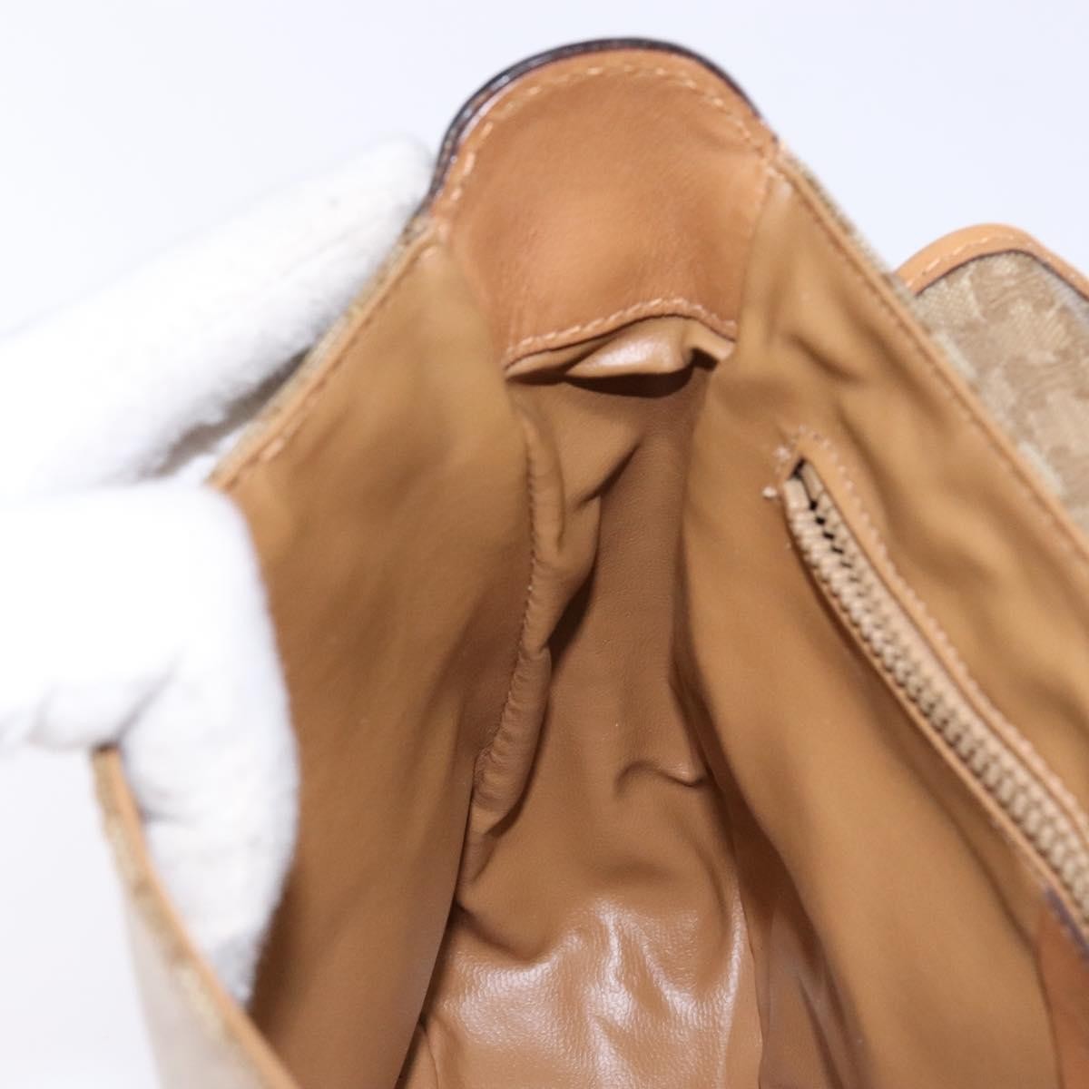 Celine Macadam Shoulder Bag PVC Leather, BEIGE, CANVAS, Shoulder bag