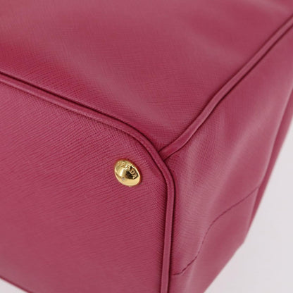 Prada Double Zip Lux Tote Saffiano Leather, PINK, LEATHER, Handbag
