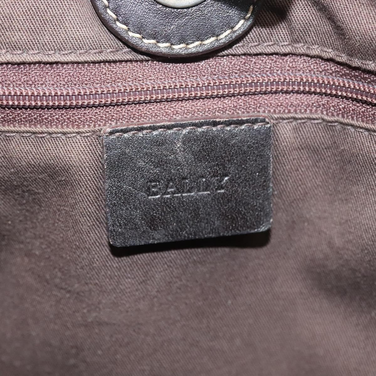 Bally Vintage Tote Bag Canvas, BROWN, CANVAS, Tote bag