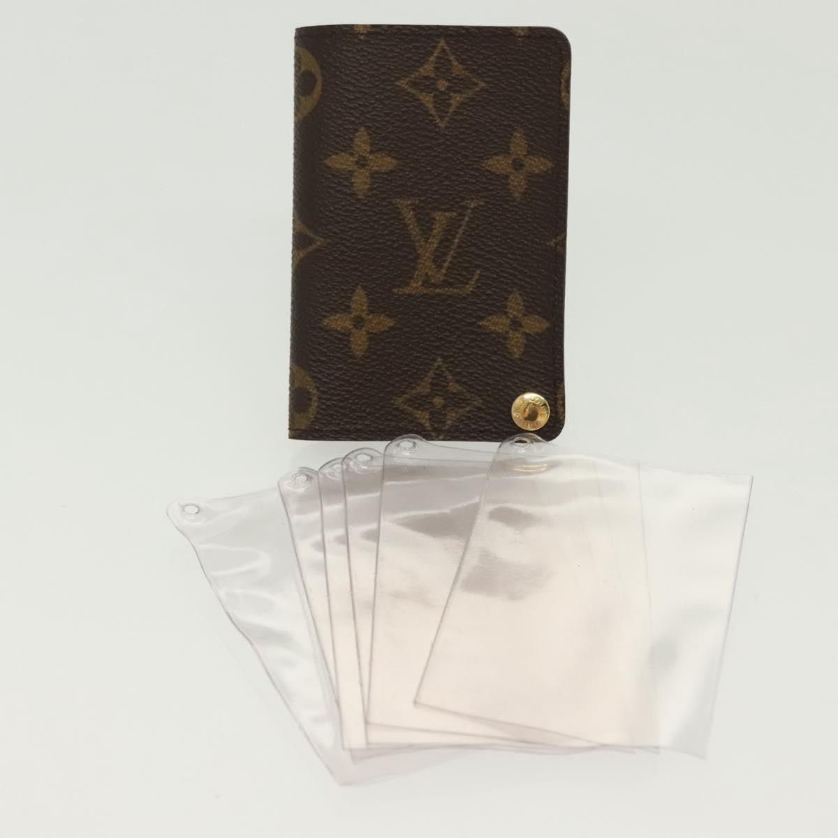 Louis Vuitton Porte Cartes Pression Card Case Monogram Canvas, BROWN, CANVAS, Card Holders