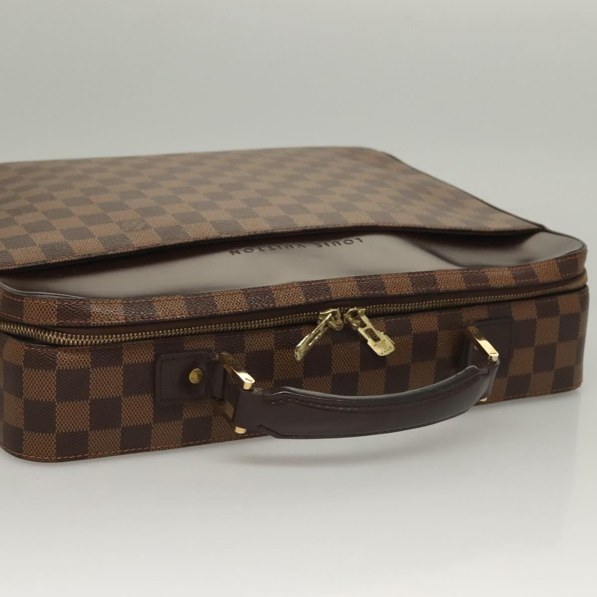 Louis Vuitton Sabana Laptop Briefcase Damier, BROWN, CANVAS, Briefcase