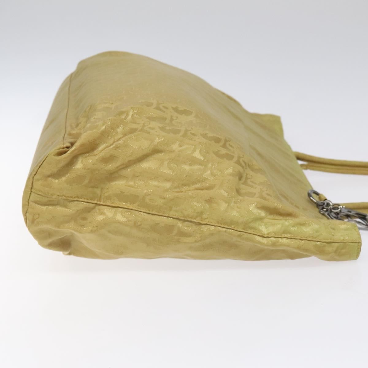 Christian Dior Vintage Trotter Open Tote Diorissimo Canvas, YELLOW, CANVAS, Tote bag