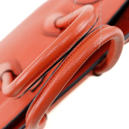 Celine Luggage Bag Embossed Leather, RED, LEATHER, Handbag