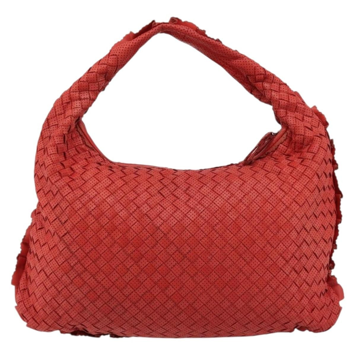 Bottega Veneta Intrecciato Shoulder bag Leather, Red, Leather, Shoulder Bag