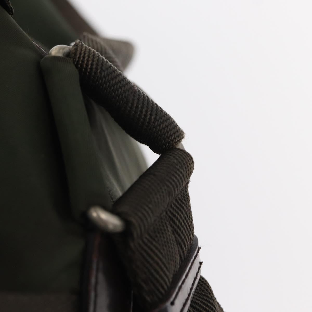 Prada Vela Double Front Pocket Backpack Tessuto with Saffiano Leather, KHAKI, NYLON, Backpack