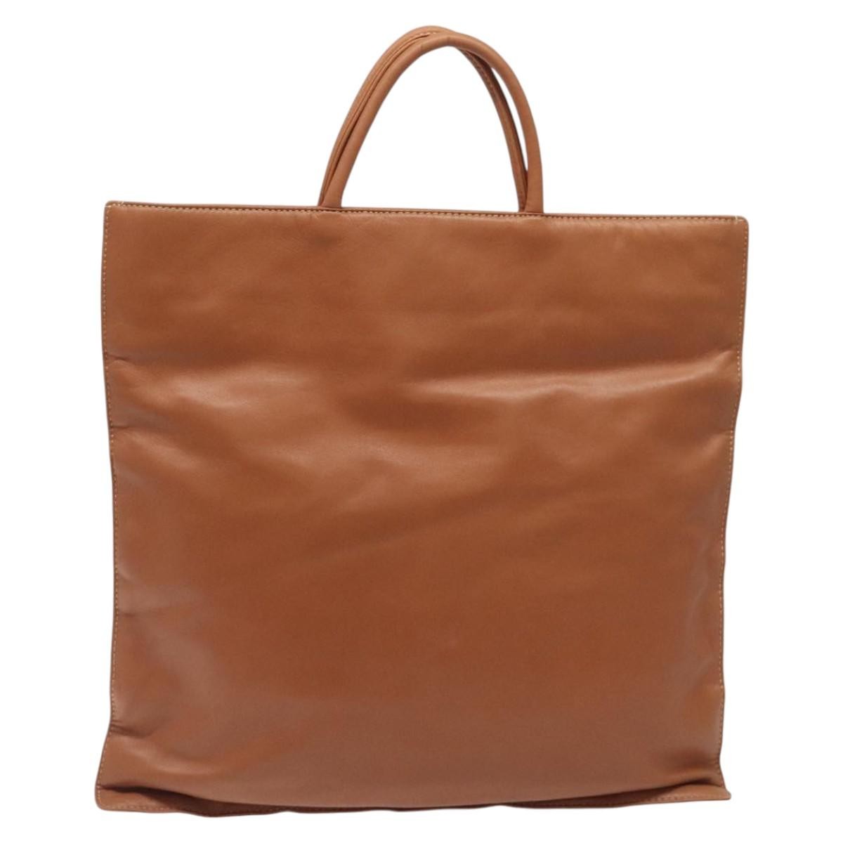 Loewe Anagram handbag Leather, BROWN, LEATHER, Handbag