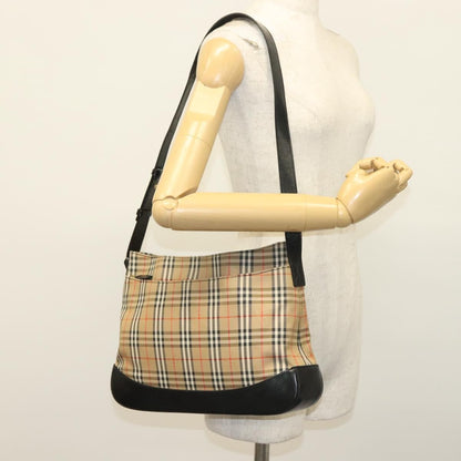 Burberry Shoulder Bag Nova Check Canvas, BEIGE, CANVAS, Shoulder bag