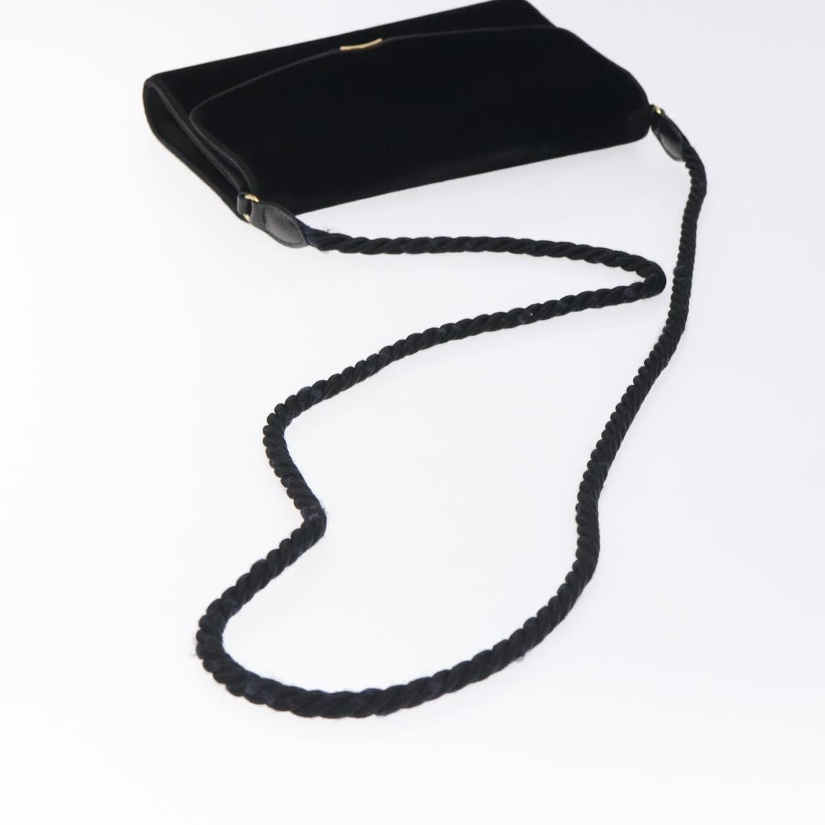 Gucci Vintage Shoulder Bag Velvet, BLACK, VELVET, Shoulder bag