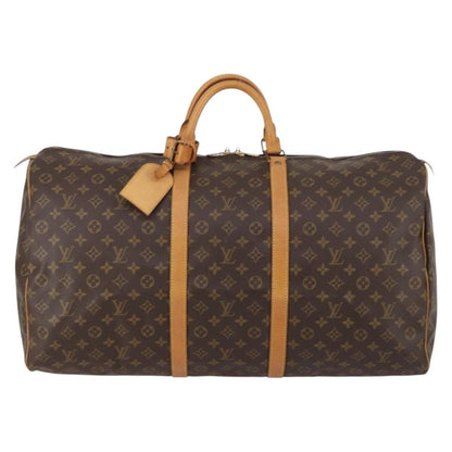 Louis Vuitton Keepall Bag Monogram Canvas, BROWN, CANVAS, Travel bag