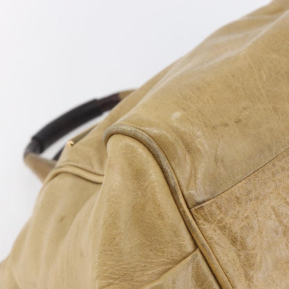 Chloe Ethel Handbag Leather, BEIGE, LEATHER, Handbag