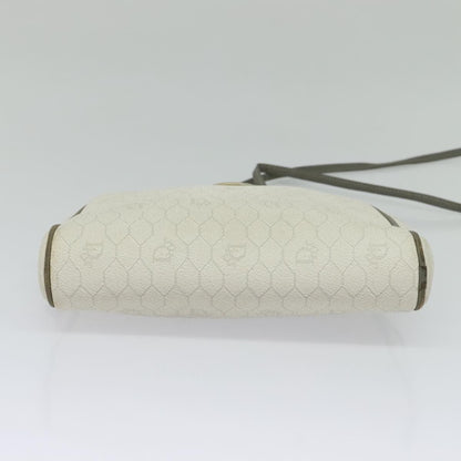 Christian Dior Vintage Honeycomb Shoulder Bag Canvas, WHITE, CANVAS, Shoulder bag