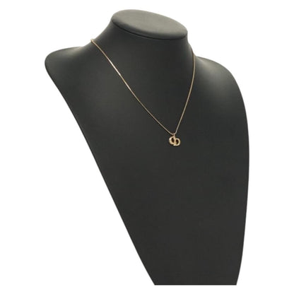 Christian Dior CD Pendant Necklace Metal, GOLD, METAL, Necklace