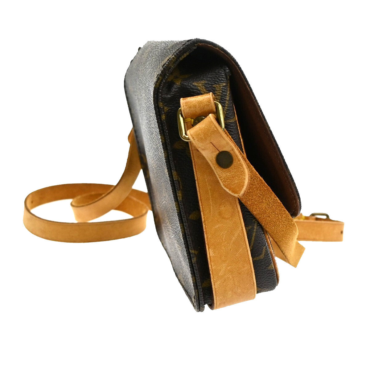 Louis Vuitton Cartouchiere Handbag Monogram Canvas, BROWN, LEATHER, Handbag