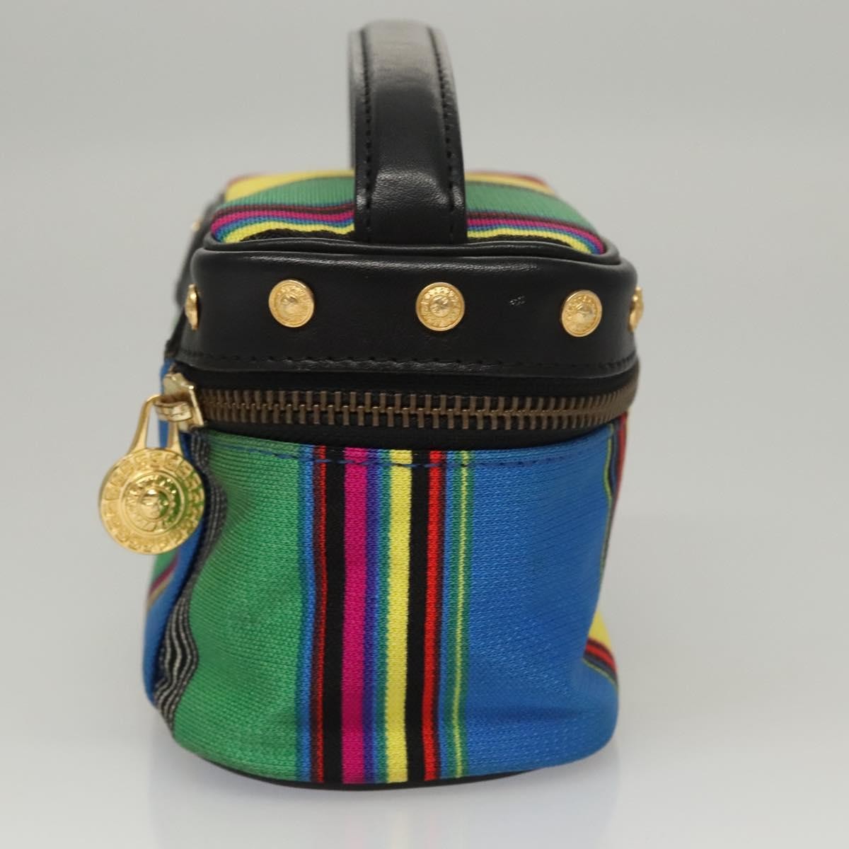 Versace Vanity Hand Bag Canvas and Leather, MULTICOLOUR, CANVAS, Clutche & pouche