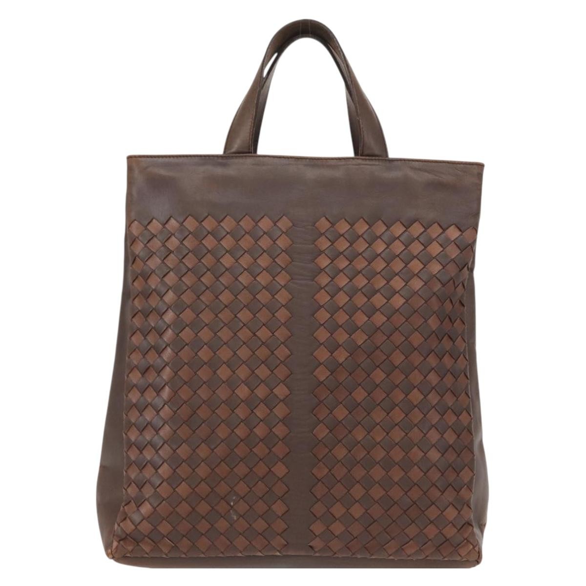 Bottega Veneta Tote Intrecciato Nappa, BROWN, LEATHER, Tote bag