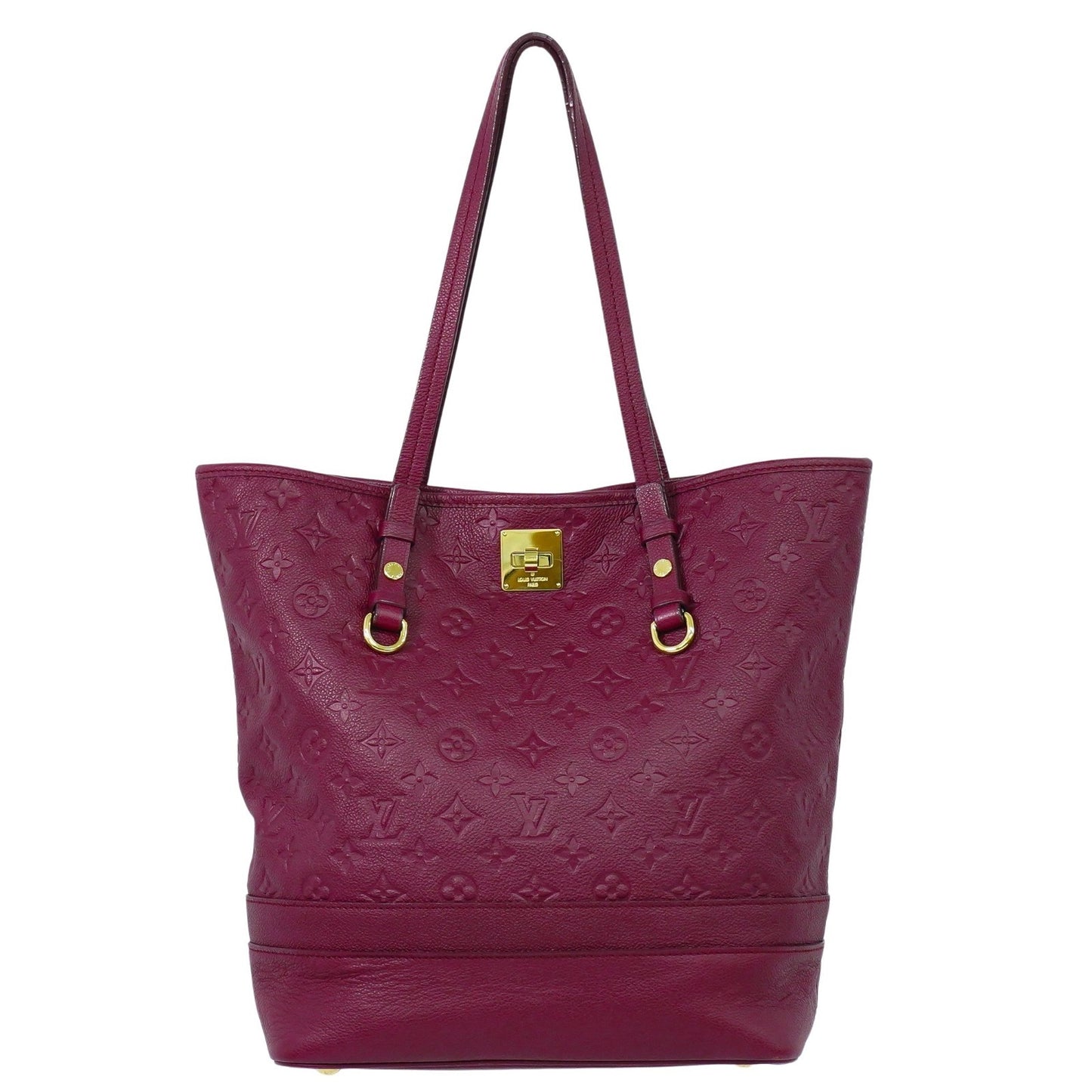 Louis Vuitton Citadine Handbag Monogram Empreinte Leather, BURGUNDY, LEATHER, Handbag