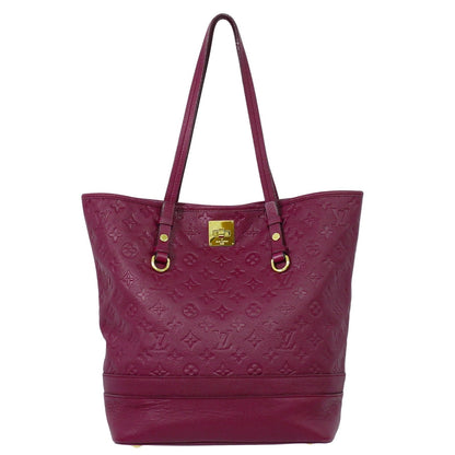 Louis Vuitton Citadine Handbag Monogram Empreinte Leather, BURGUNDY, LEATHER, Handbag