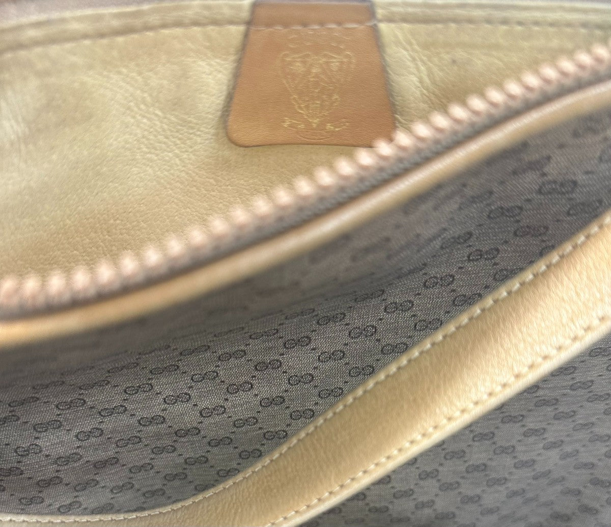 Gucci Vintage Shoulder Bag GG Coated Canvas, BROWN, PVC, Shoulder bag