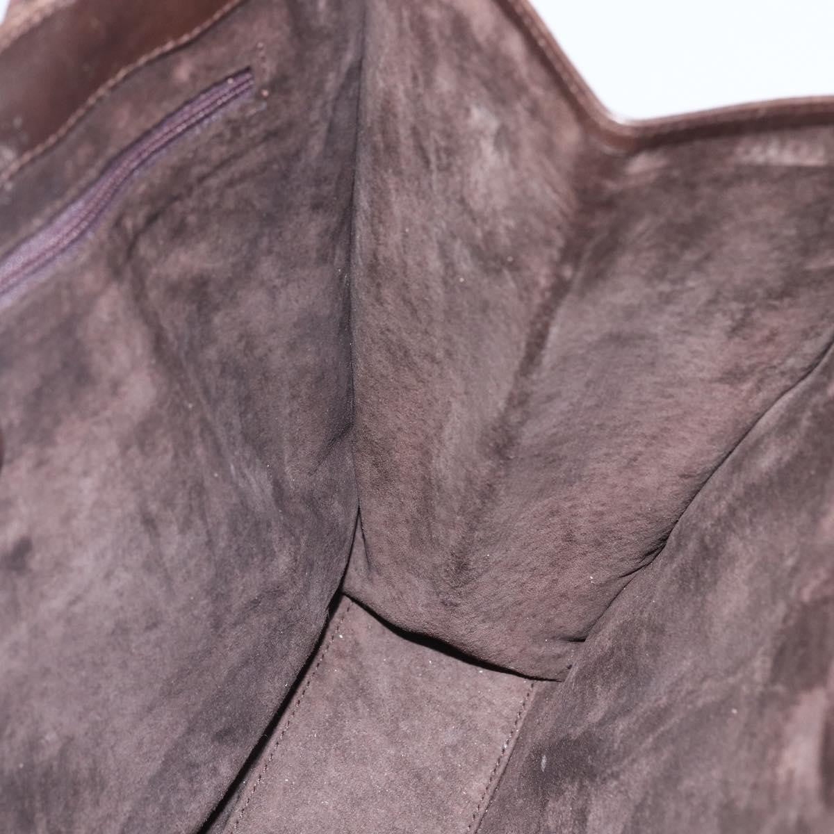 Gucci Vintage Handbag Leather, BROWN, LEATHER, Handbag