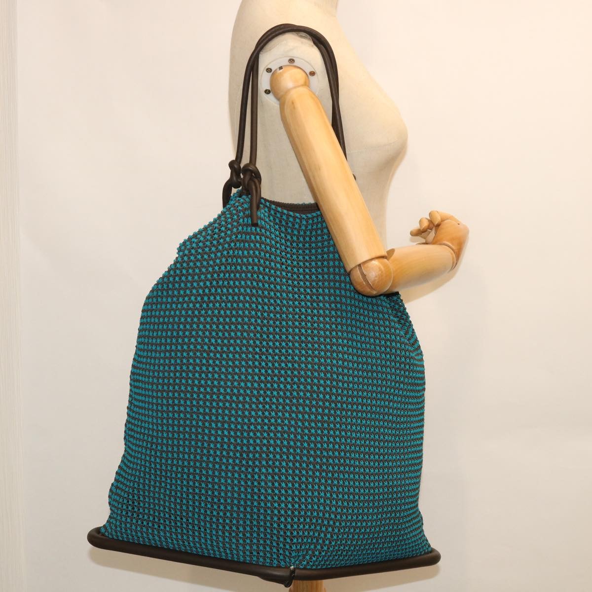 Bottega Veneta Beak Shopper Tote Nylon, BLUE, NYLON, Tote bag