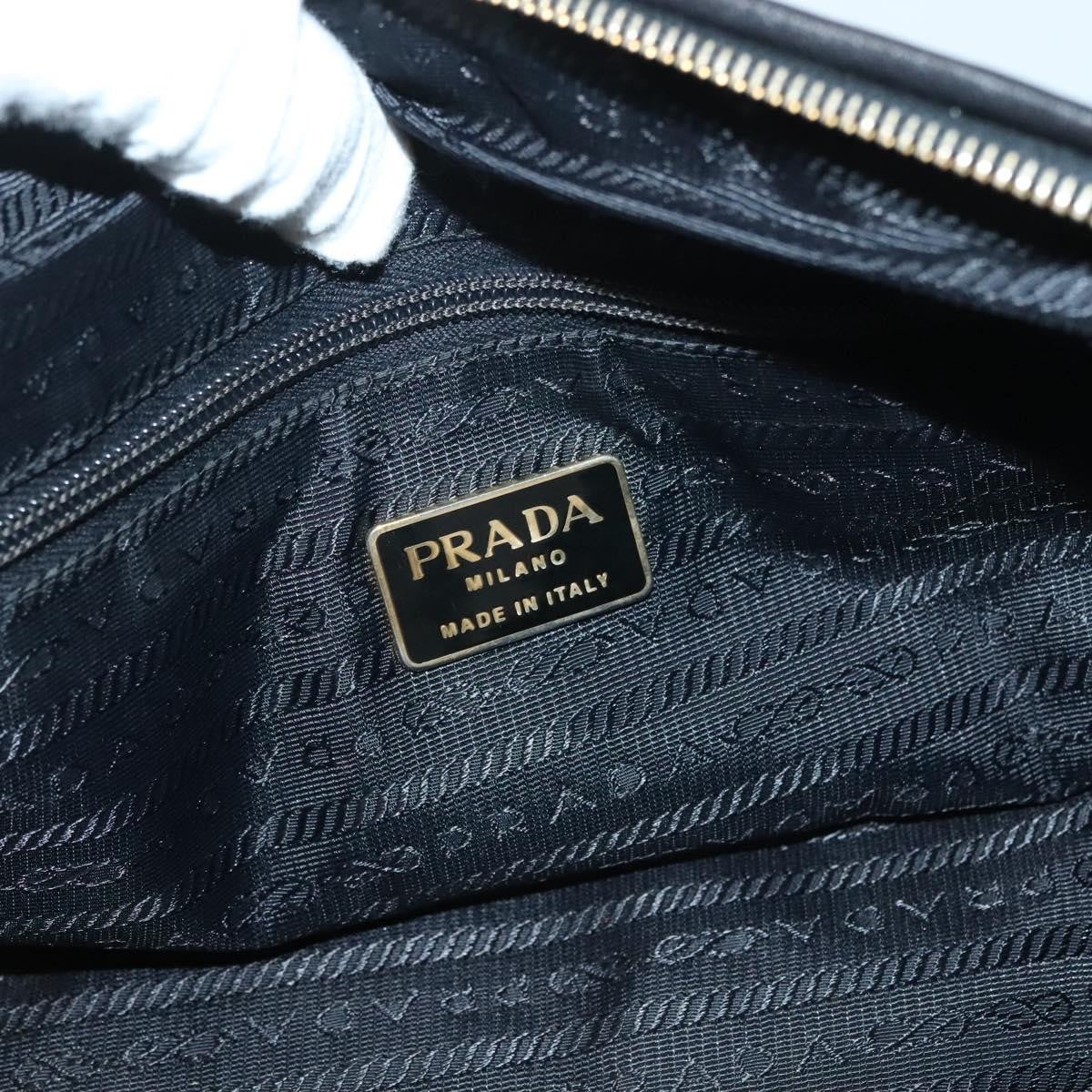 Prada Chain Shoulder Bag Tessuto, BLACK, NYLON, Shoulder bag