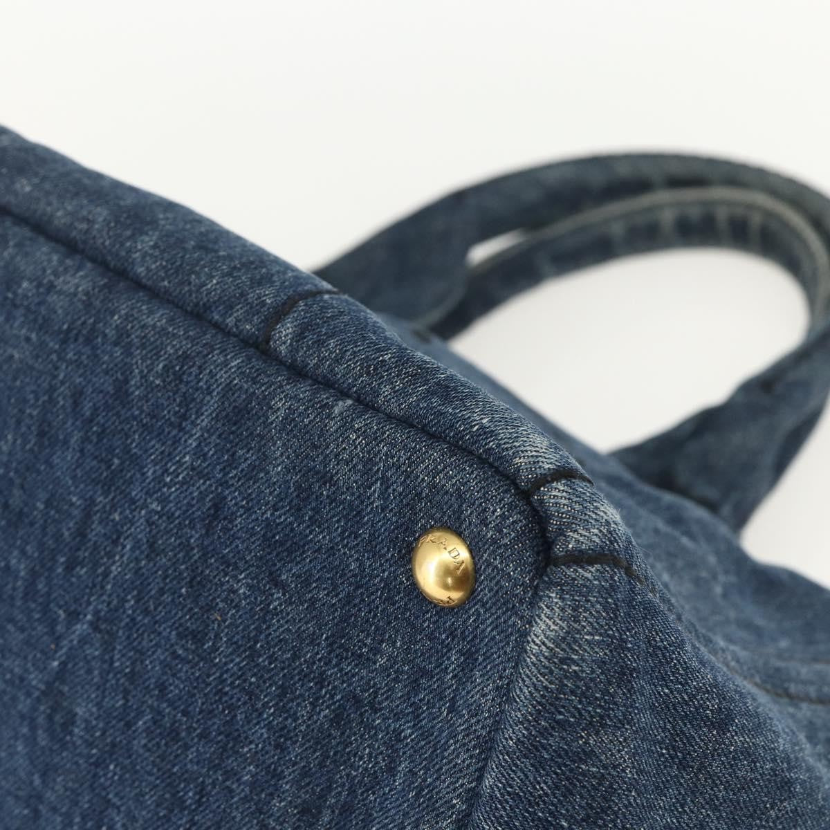 Prada Canapa Tote Denim, BLUE, CANVAS, Tote bag