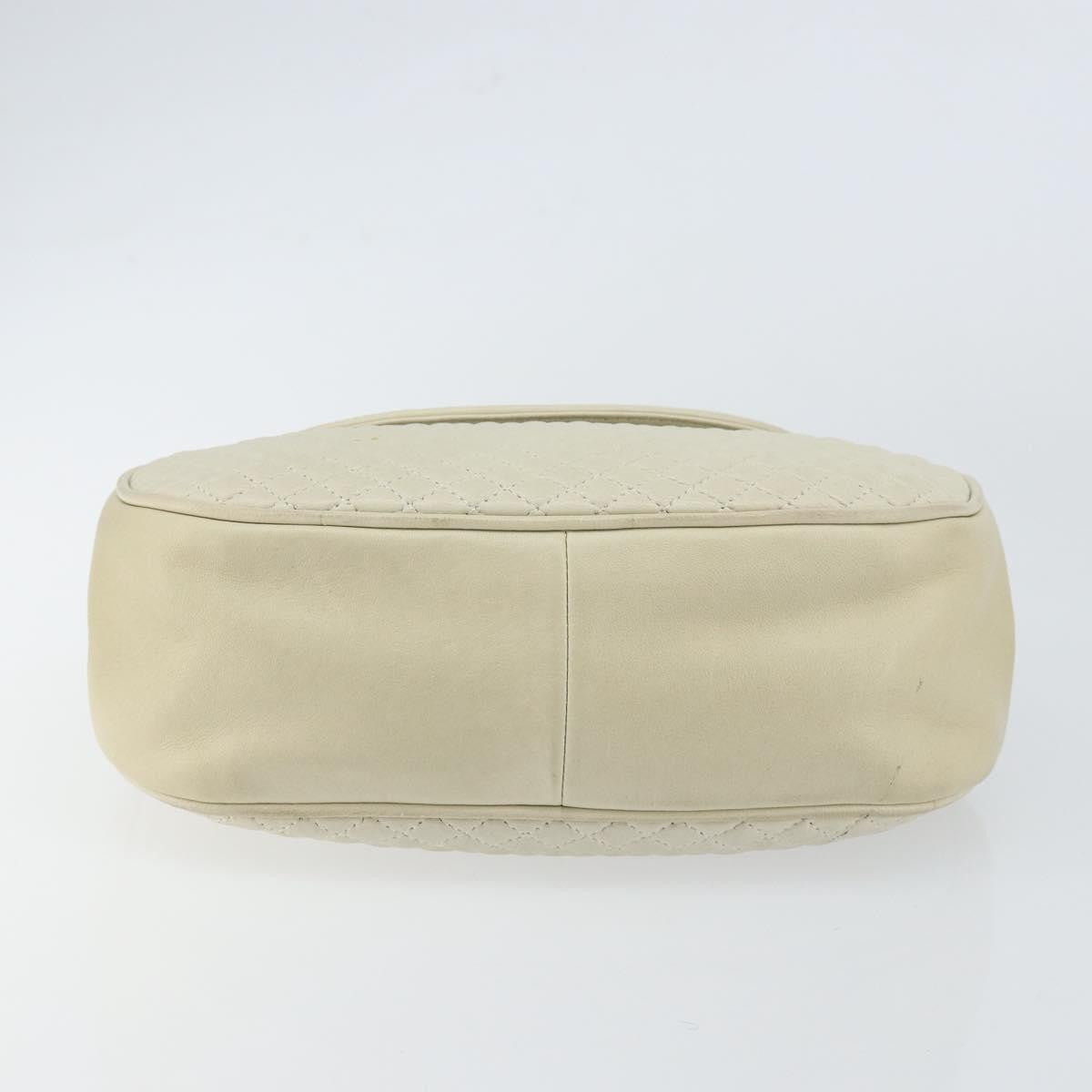 Bally Vintage Handbag Quilted Leather, WHITE, LEATHER, Handbag