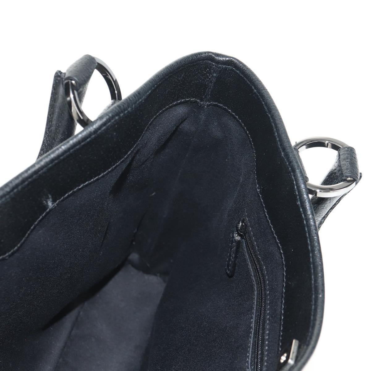 Gucci Vintage Ring Tote GG Canvas with Leather, BLACK, CANVAS, Handbag