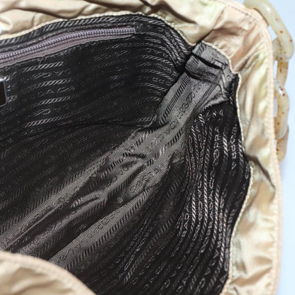 Prada Vintage Chain Shoulder Bag Tessuto, BEIGE, NYLON, Shoulder bag