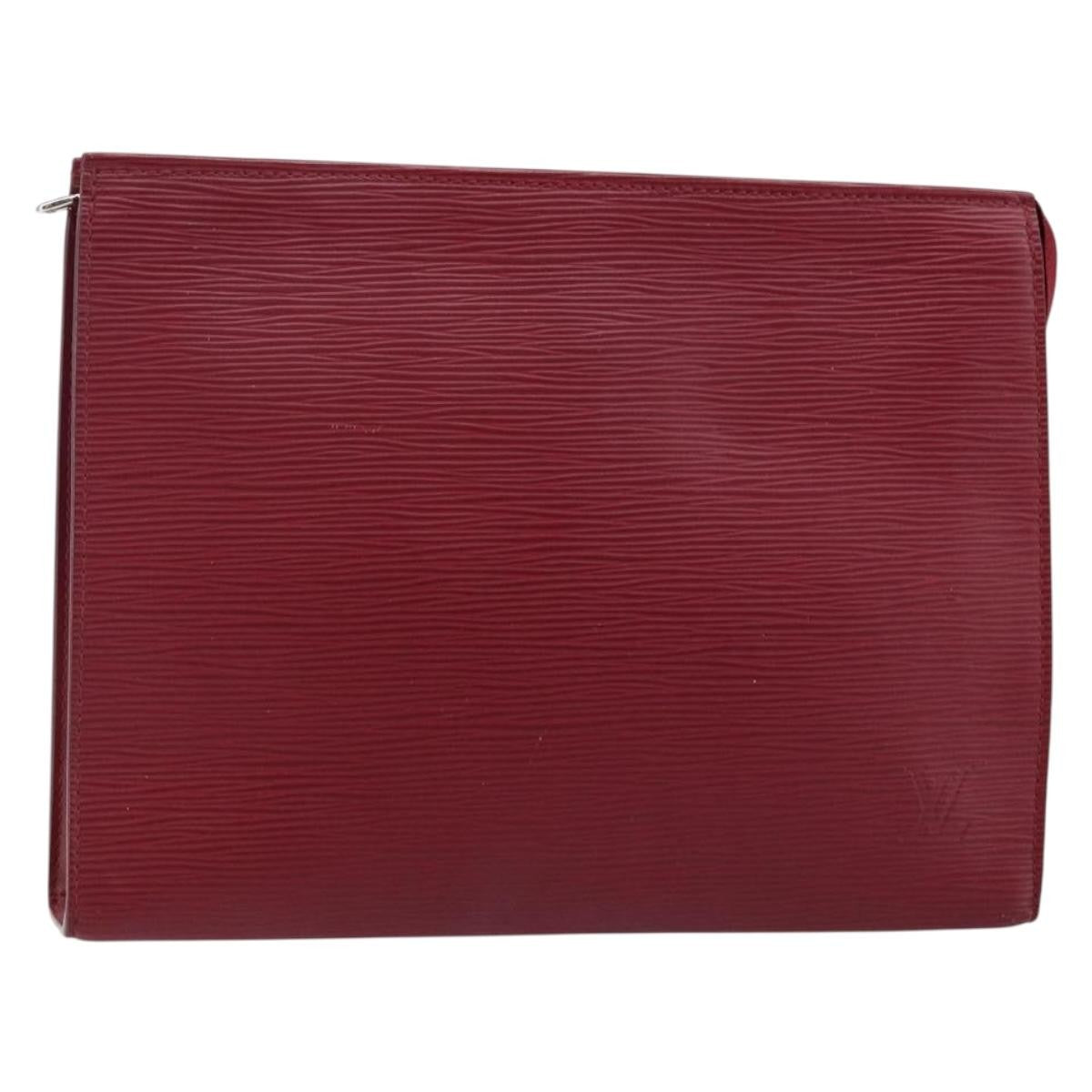 Louis Vuitton Toiletry Pouch Epi Leather, BURGUNDY, LEATHER, Toiletry Case