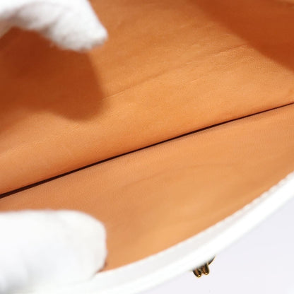 Gucci Vintage Flap Crossbody Bag Leather, WHITE, LEATHER, Shoulder bag