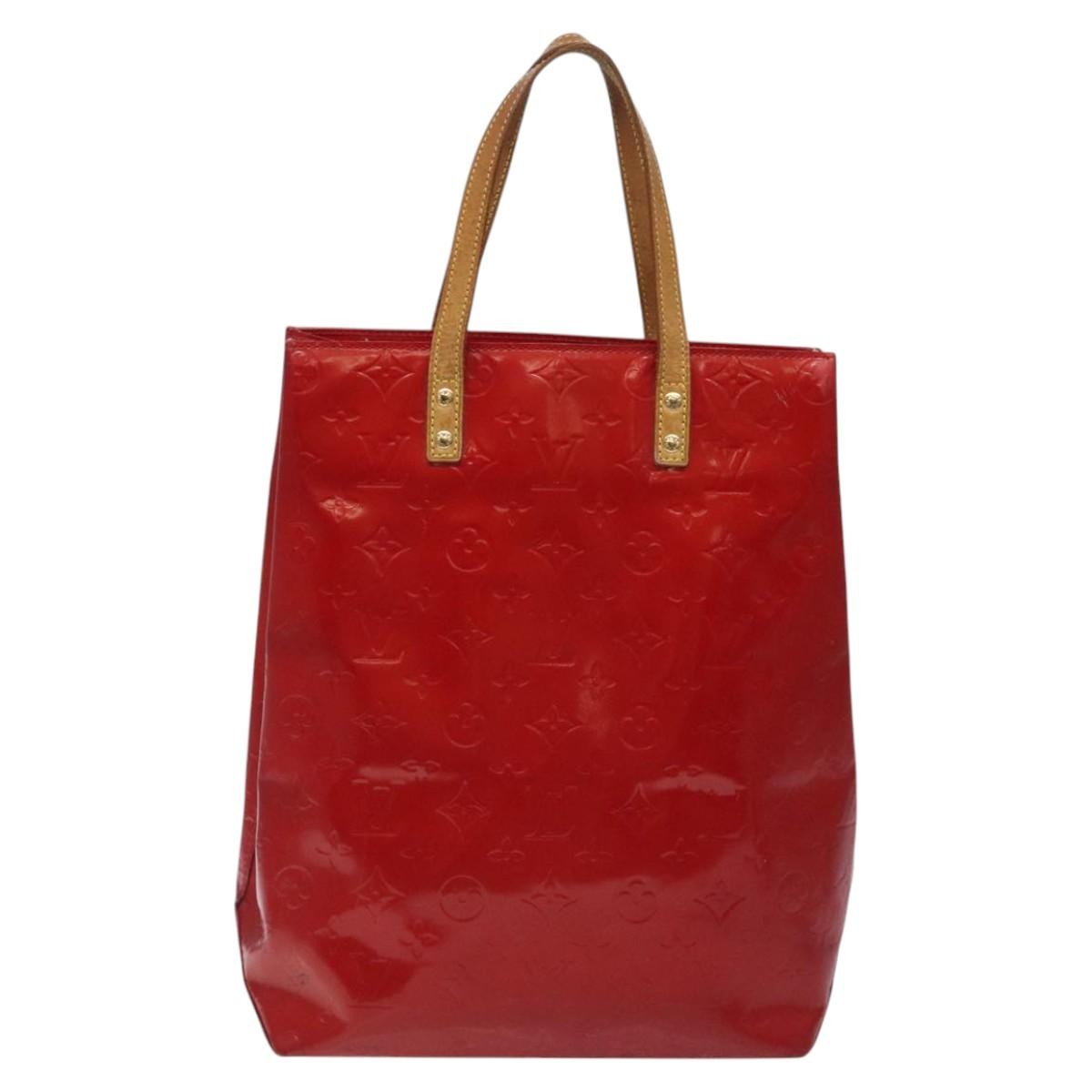 Louis Vuitton Reade Handbag Monogram Vernis, Red, Patent Leather, Handbag