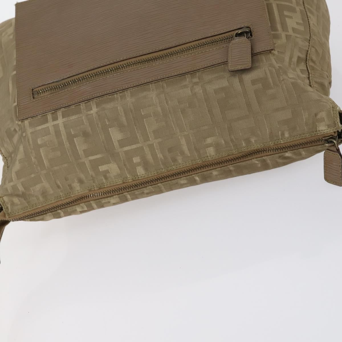 Fendi Logo Zucca Shoulder Bag Zucca, BEIGE, NYLON, Shoulder bag