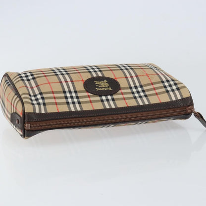 Burberry Nova check Pochette Canvas, BEIGE, CANVAS, Clutche & pouche