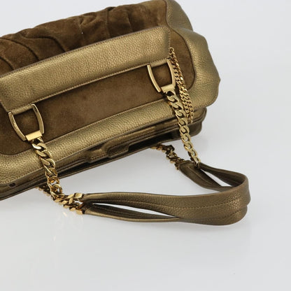 cartier Chain Ladonia Shoulder Bag Leather, Gold, Suede, Tote Bag