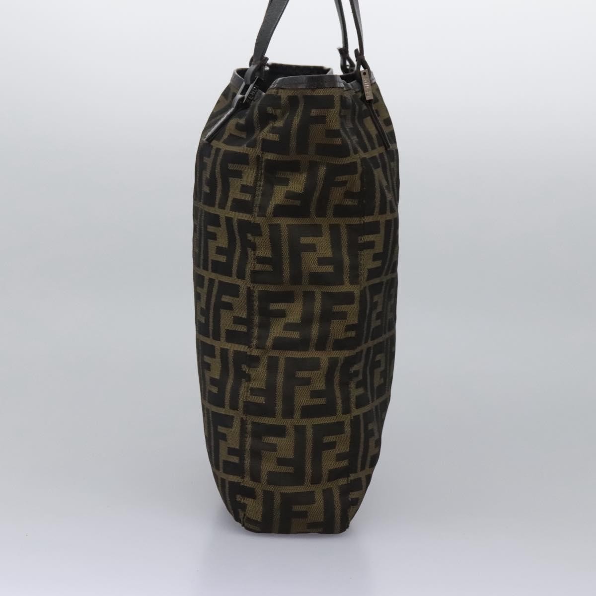 Fendi Open Shopping Tote Zucca Canvas, KHAKI, CANVAS, Tote bag