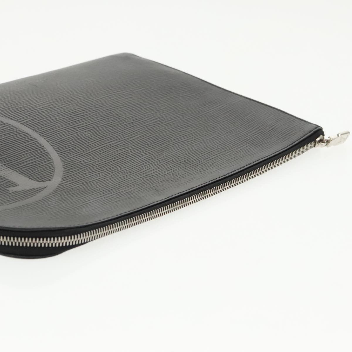 Louis Vuitton Pochette Jour Initials Epi Leather, BLACK, LEATHER, Clutche & pouche