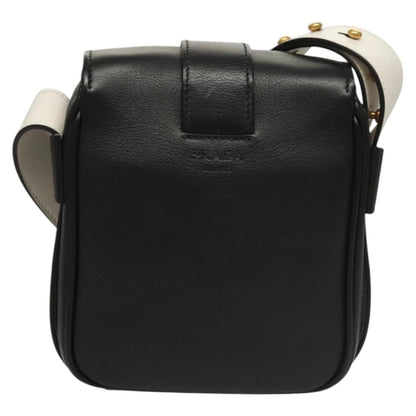 Prada Turnlock Flap Crossbody Bag Leather, BLACK, LEATHER, Shoulder bag