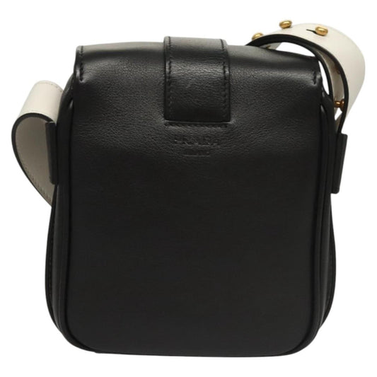 Prada Turnlock Flap Crossbody Bag Leather, BLACK, LEATHER, Shoulder bag