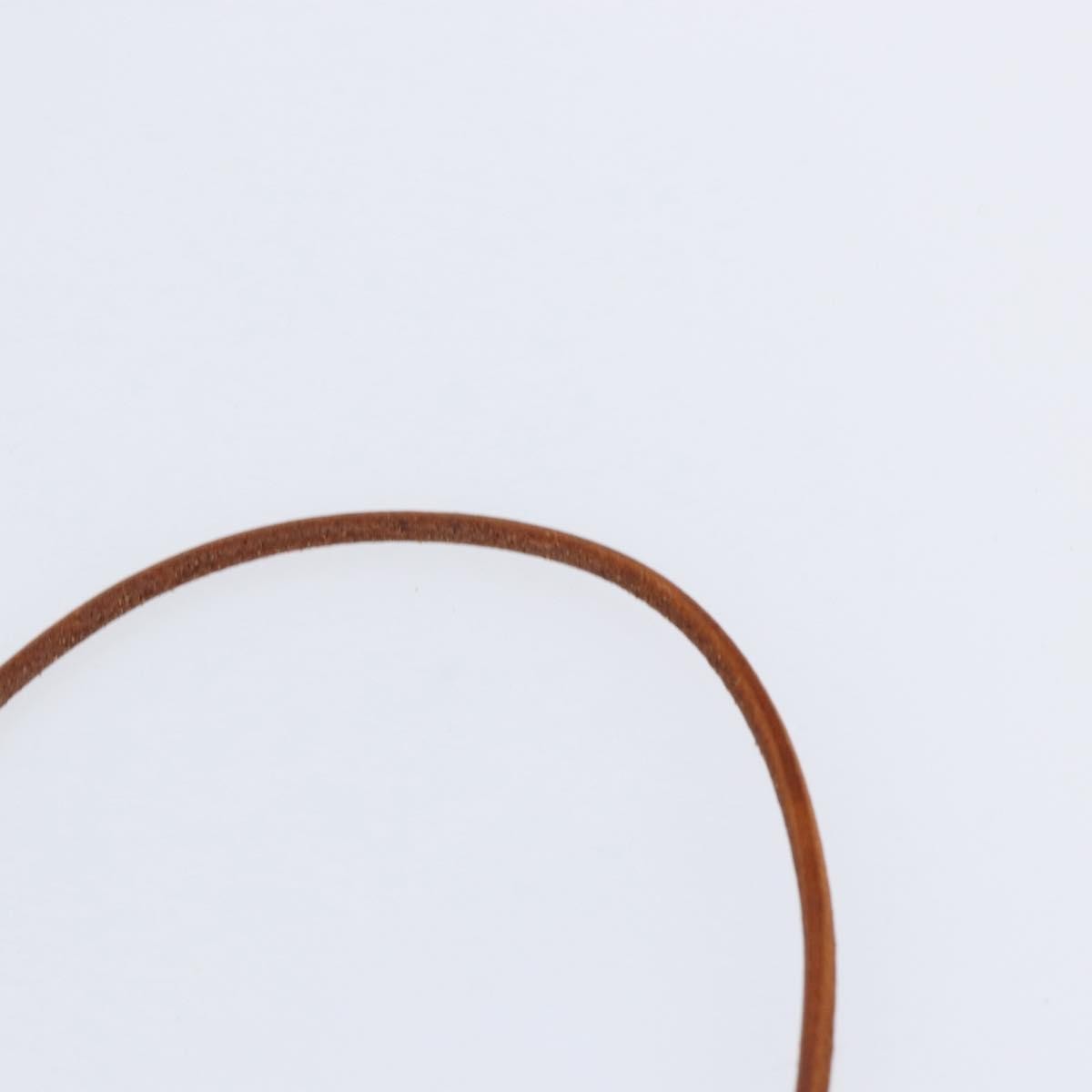 Hermes Annee Mediterranee Cadena Charm Necklace Metal and Leather, BROWN, LEATHER, Necklace