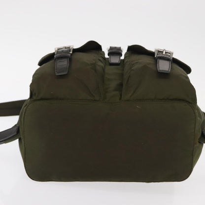 Prada Double Front Pocket Backpack Tessuto, GREEN, NYLON, Backpack